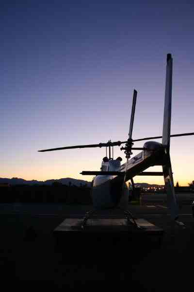 Helicopter at Dusk